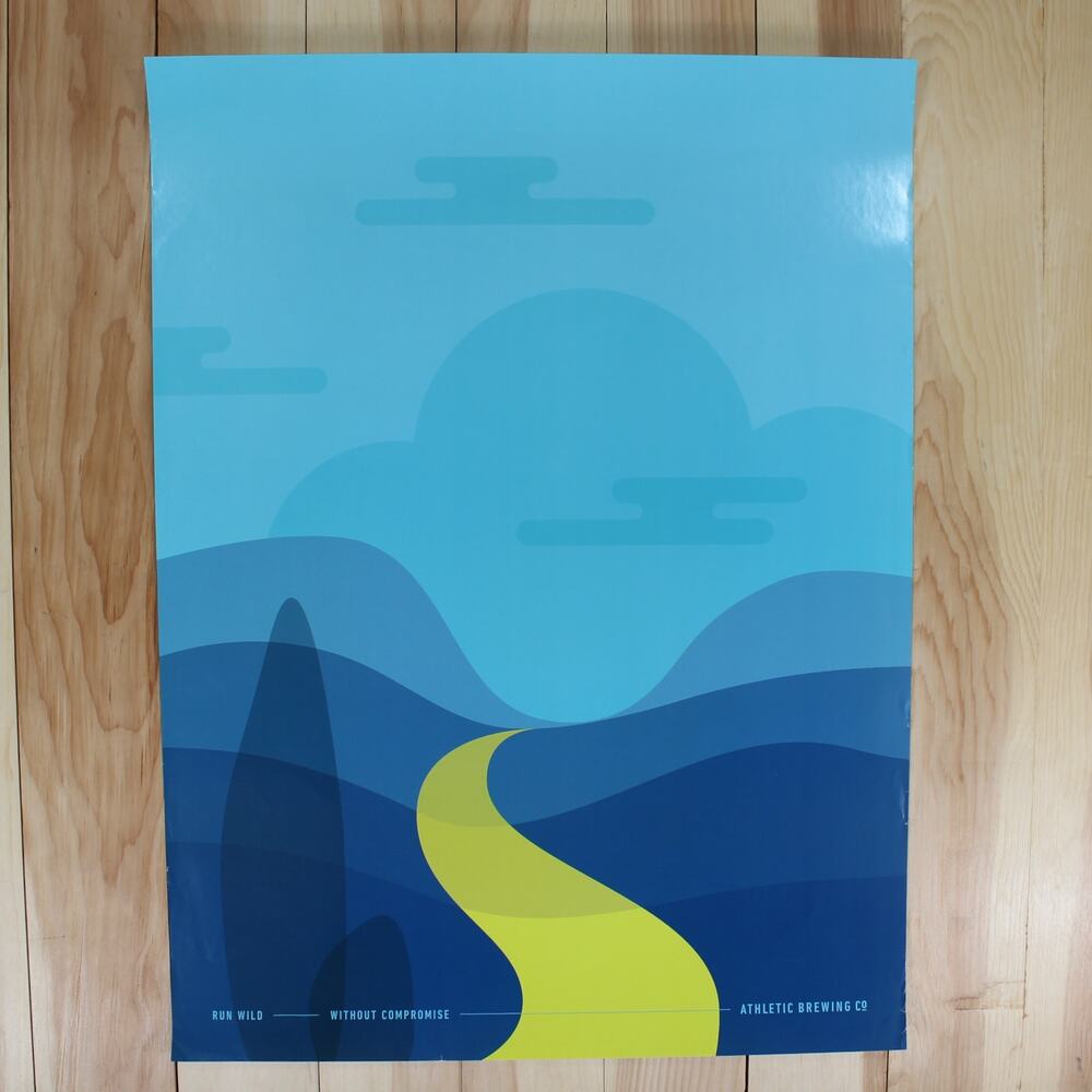 4 Posters 24x18” ATHLETIC BREWING Outdoorsy Surf Camp Hike Climb Gorpcore Sober